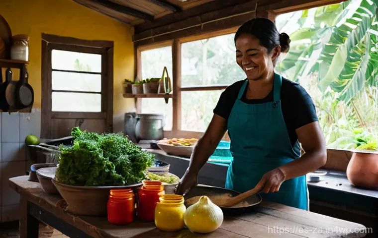 의도적 공동체의 자원봉사 프로그램 운영 - **Prompt:** A vibrant, sun-drenched scene in a sustainable eco-village in rural Andalusia, Spain. A ...