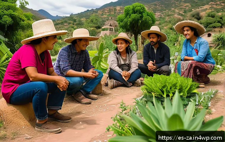 의도적 공동체의 교육 프로그램 개발 - A vibrant community workshop scene in a rural Mexican village, where diverse adults collaboratively ...